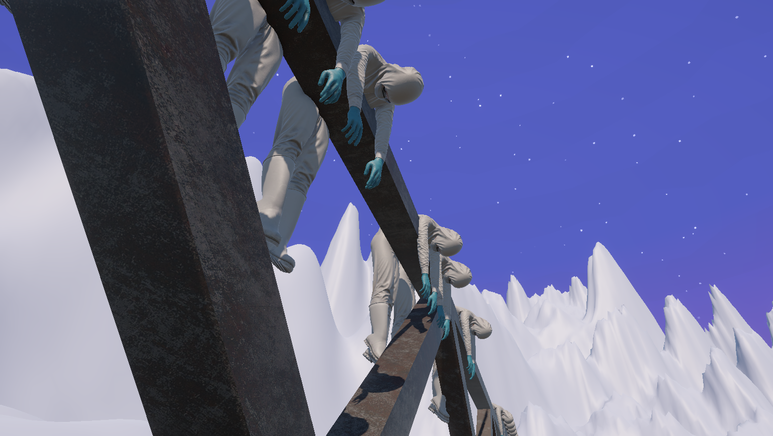 Screenshot of the environment of the first level of the game 'I AM THE ONLY ONE'.