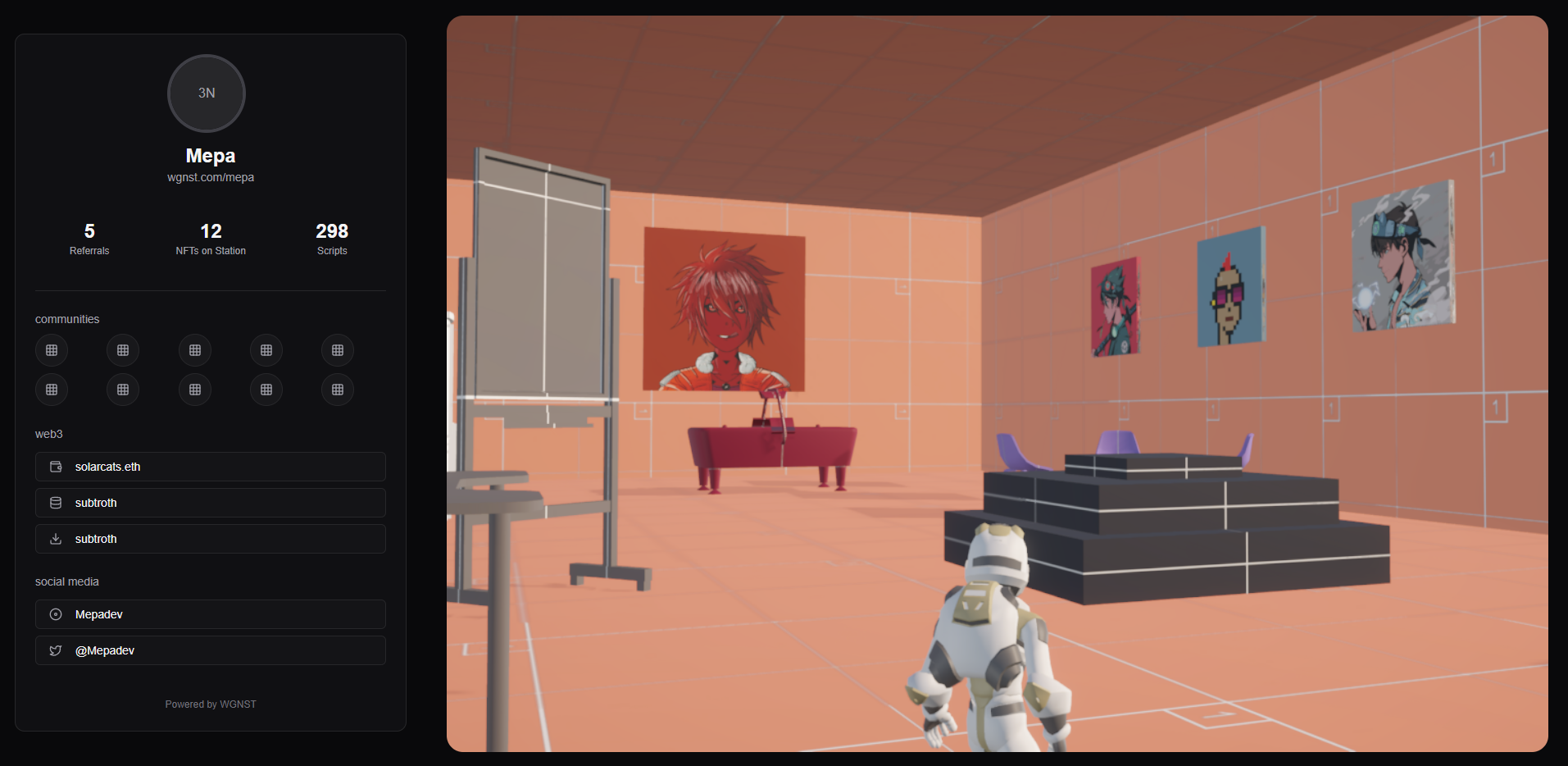 A picture inside a room of Metaverse.