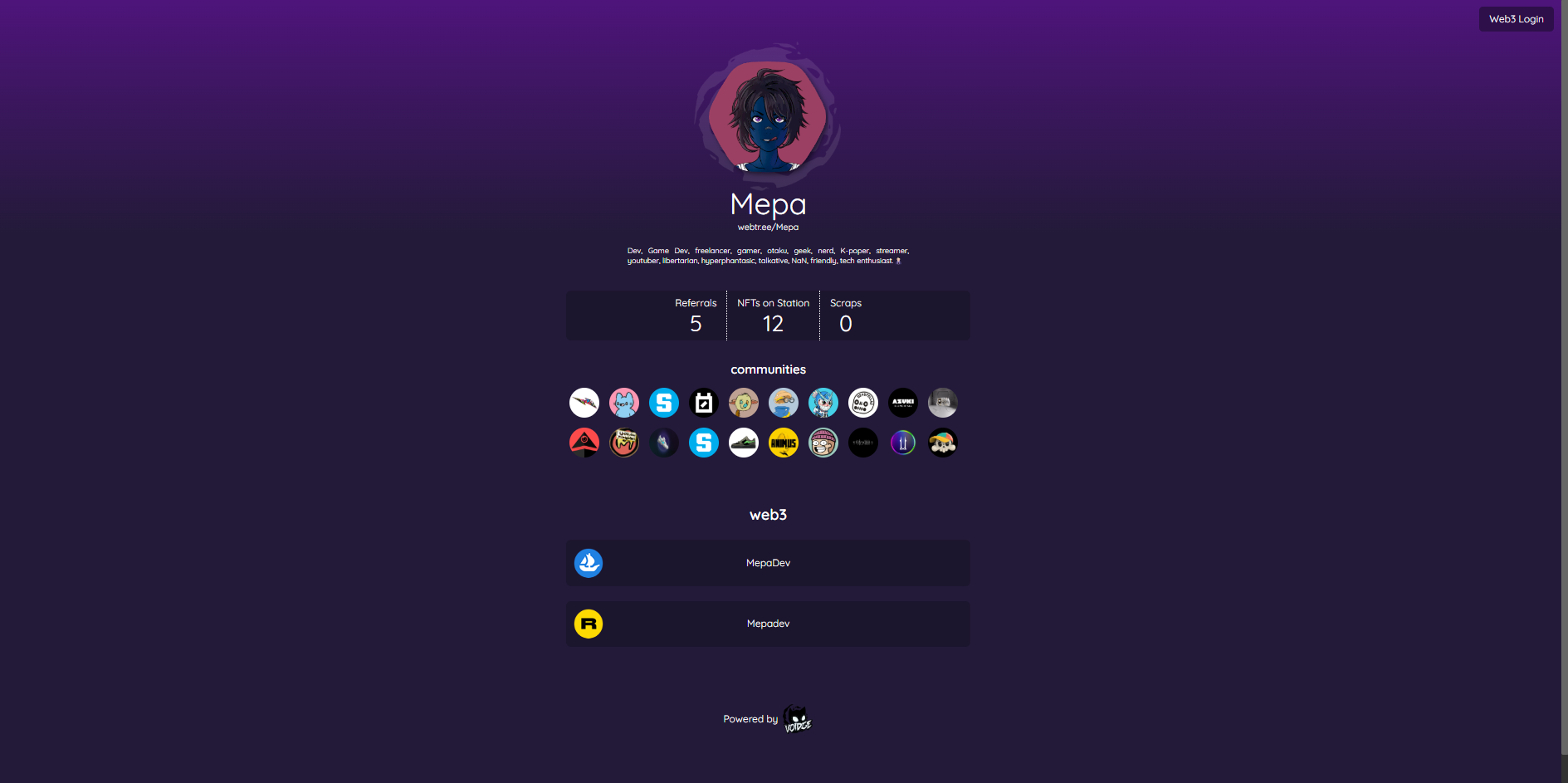 User Profile Webtree