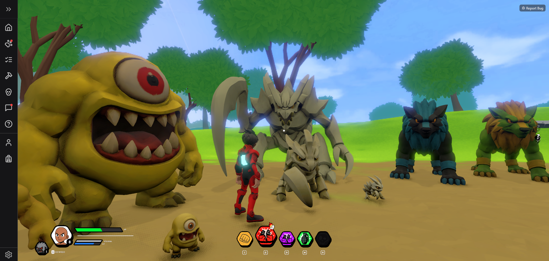 A screenshot of the Wegainst game.